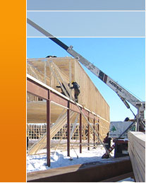 Perrys Construction, Canada - Insulated concrete form systems, commercial buildings, potato warehouses, redi-mix and residential construction