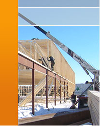 Perrys Construction, Canada - Insulated concrete form systems, commercial buildings, potato warehouses, redi-mix and residential construction